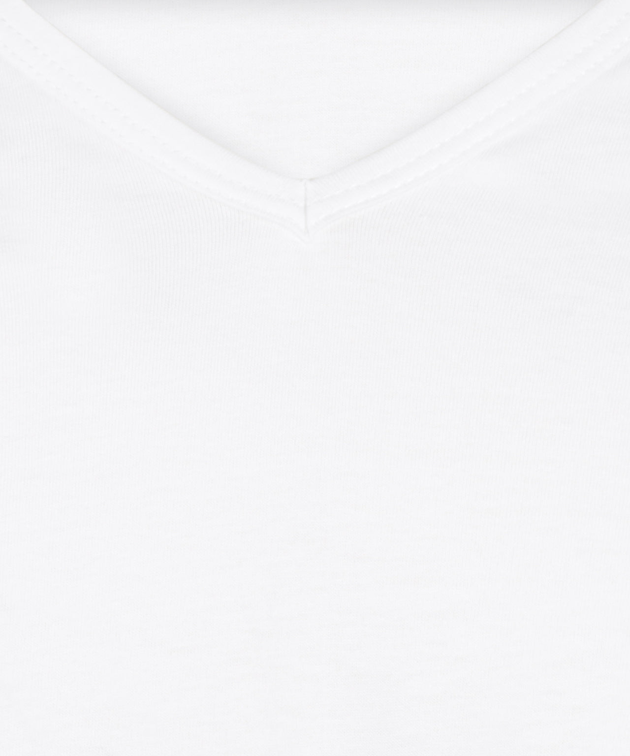 T-Shirt 2er-Pack, schmaler V-Ausschnitt | Weiß