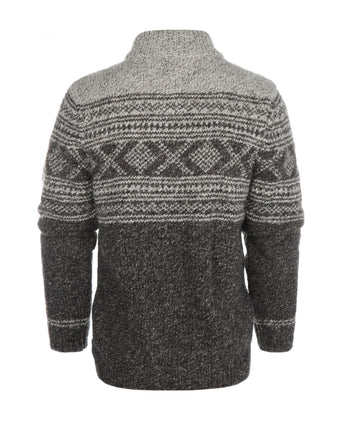 Fisherman High Zip Sweater | Grey