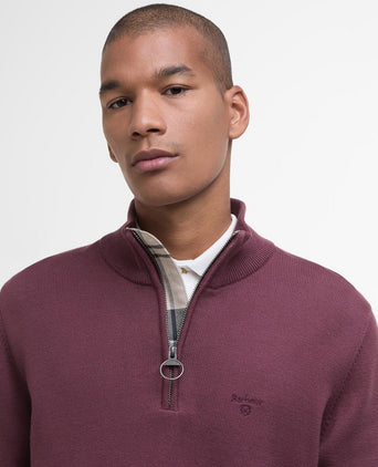 Barbour Cotton Half Zip Pullover | Red