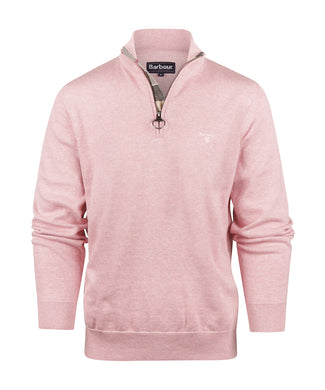 Barbour Cotton Half Zip Pullover | Pink Barbour Cotton Half Zip Pullover | Pink