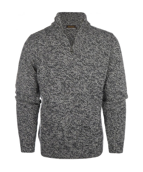 Fisherman Zip-up Sweater | Grey