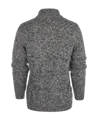 Fisherman Zip-up Sweater | Grey