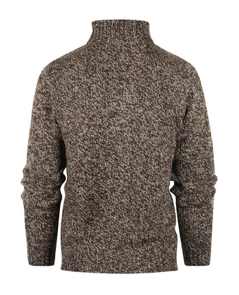 Fisherman Zip-up Sweater | Brown