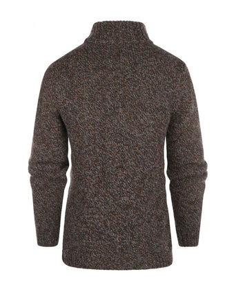 Fisherman Zip-up Sweater | Brown