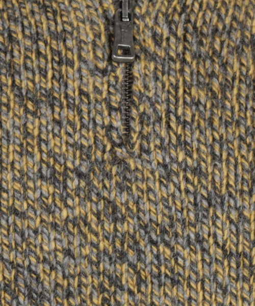 Fisherman Zip-up Sweater | Green