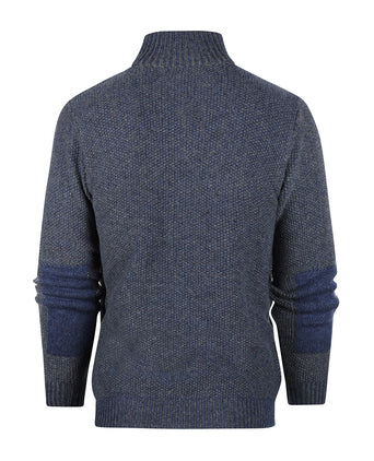 Zip-up sweater | Denim Blue