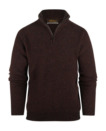 Pullover met rits | Rood