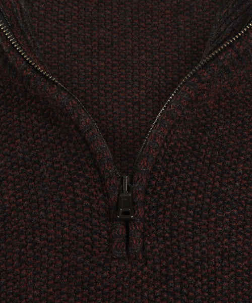 Pullover met rits | Rood