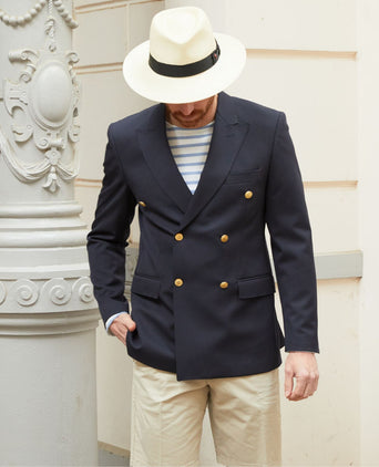 Double breasted blazer | Navy Blue