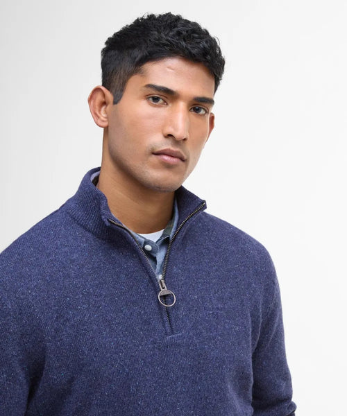 Trui Tisbury hoge rits | Blauw