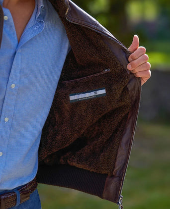 Wellington Leren Pilotenjack Belen | Bruin