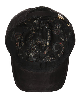 Baseball Cap Leer | Zwart