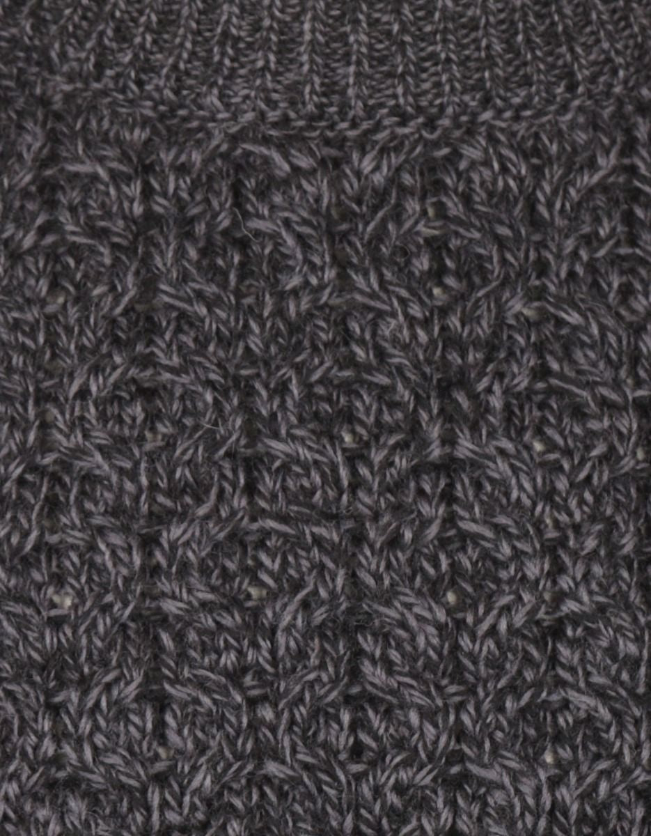 Aran round neck sweater | Anthracite Grey