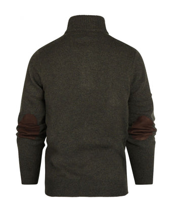 Pullover met rits en knoopsluiting | Groen