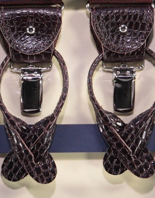 2-in-1-Zahnspange mit Clips und Riemen | Braun
