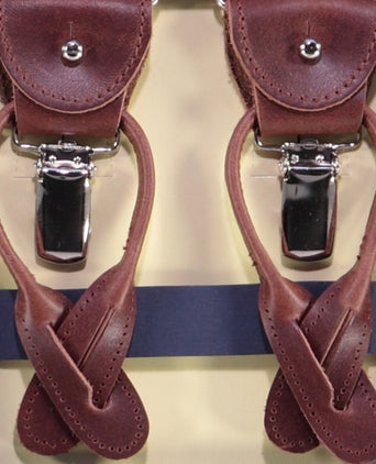 2-in-1 Bretels met clips en patten | Rood