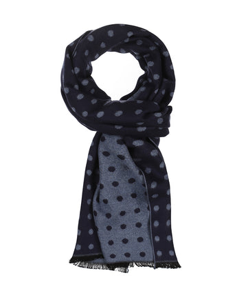 Viscose Sjaal met klassieke Print | Blauw