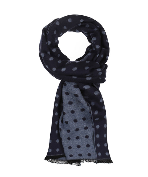 Viscose Scarf with classic Print | Blue