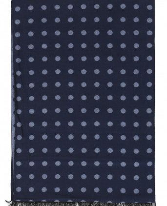 Viscose Scarf with classic Print | Blue