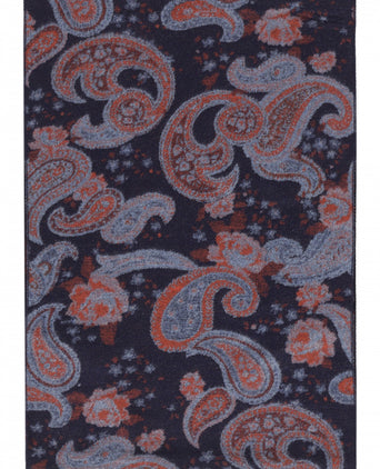 Viscose Scarf with classic Print | Blue