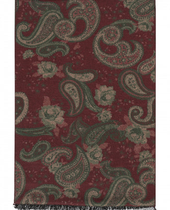 Viscose Sjaal met klassieke Print | Rood