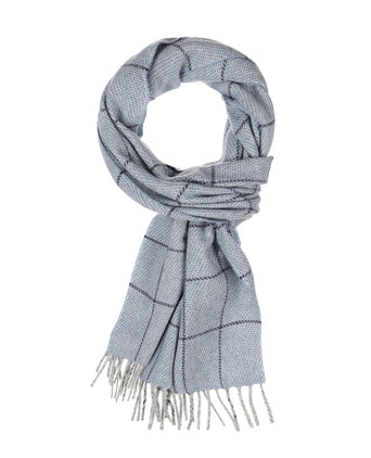Sjaal Wol met Cashmere | Blauw