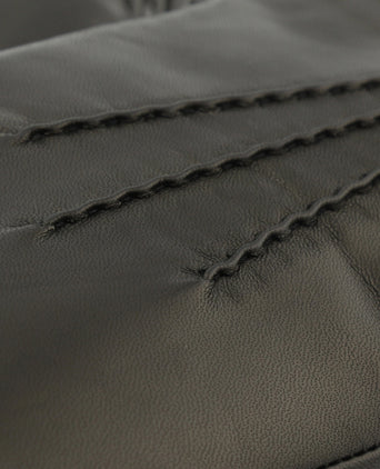 Leren wanten | Zwart