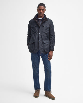 Barbour Wax jacket Ogston | Navy Blauw