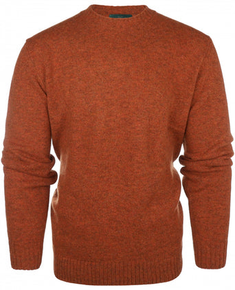 Alan Paine Shetland Pullover Ronde Hals | Bruin