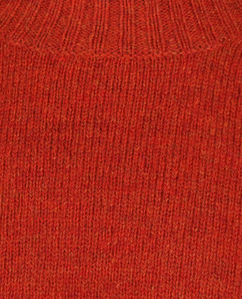 Alan Paine Shetland Crew Neck Pullover | Red