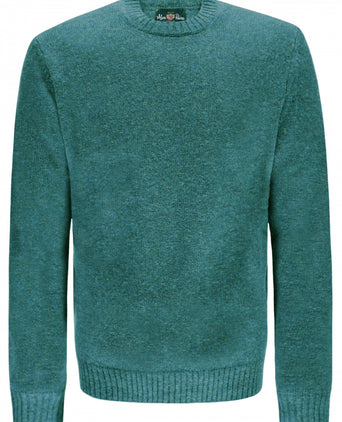 Alan Paine Shetland Pullover Ronde Hals | Groen