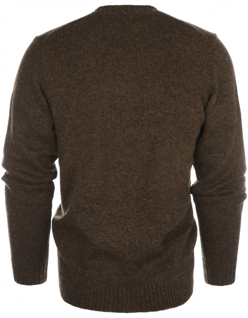 Alan Paine Shetland Crew Neck Pullover | Green