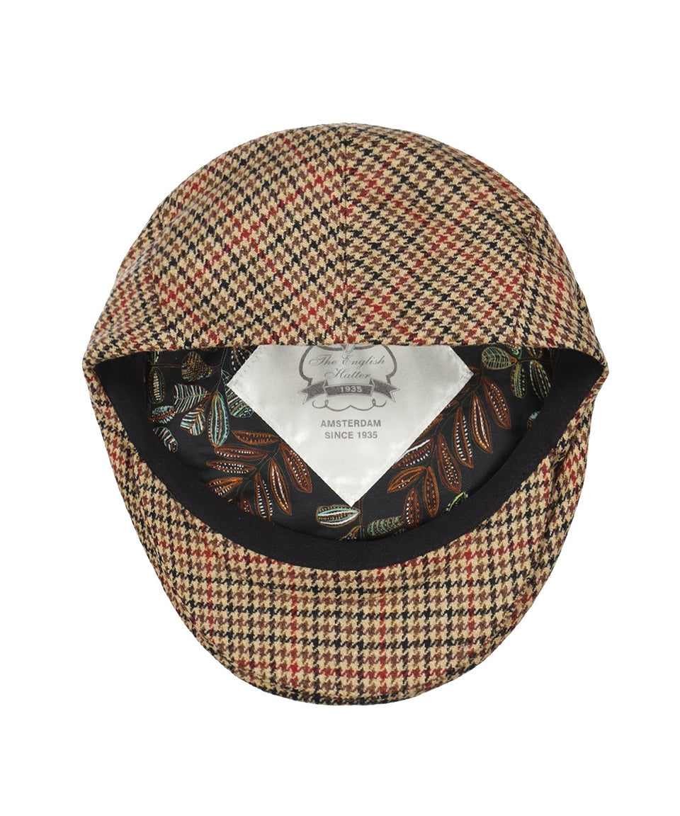 Cap Cashmere Mix | Camel Houndstooth