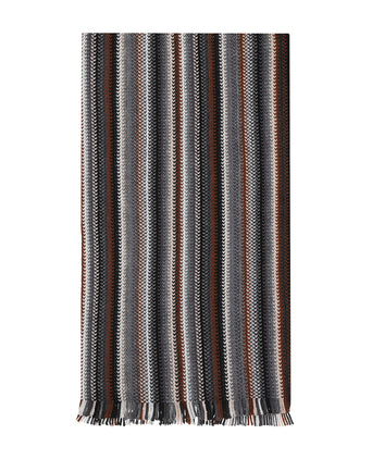 Sjaal wol gebreid 180x26 | Grijs