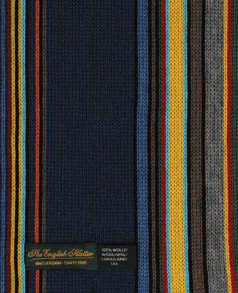 Sjaal wol gebreid 180x26 | Blauw