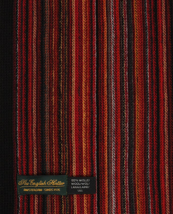 Scarf wool knitted 180x26 | Red