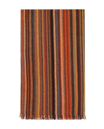 Sjaal wol gebreid 180x26 | Oranje