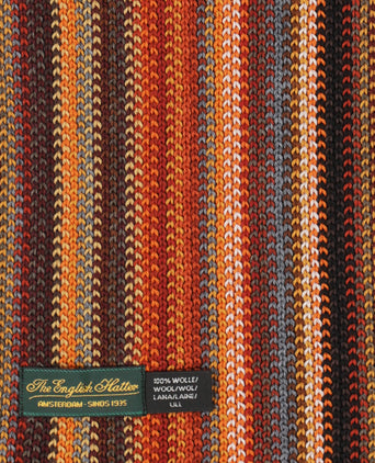 Sjaal wol gebreid 180x26 | Oranje