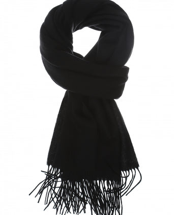 Sjaal lamswol 190x48 | Zwart