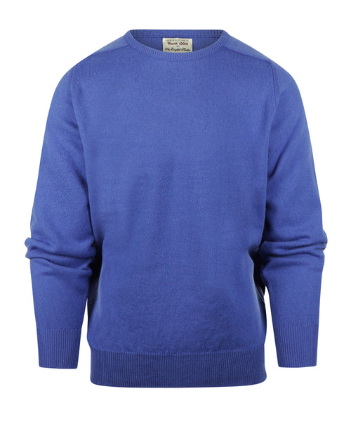 William Lockie Round Neck Lambswool Pullover | Agapanthus