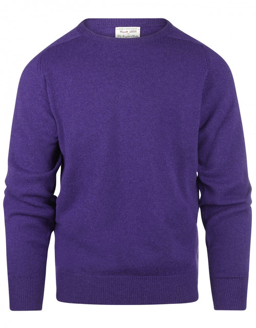 William Lockie Round Neck Lambswool Pullover | Jacaranda