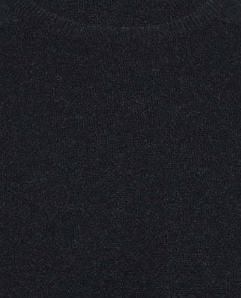 William Lockie Round Neck Lambswool Pullover | Oxford Blue