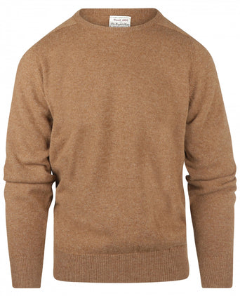 William Lockie Ronde Hals Lamswol Pullover | Driftwood