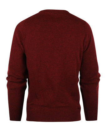 William Lockie Ronde Hals Lamswol Pullover | Red Velvet