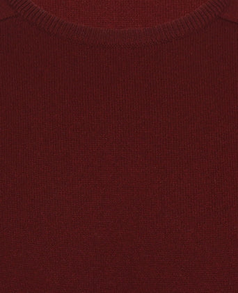 William Lockie Ronde Hals Lamswol Pullover | Bordeaux