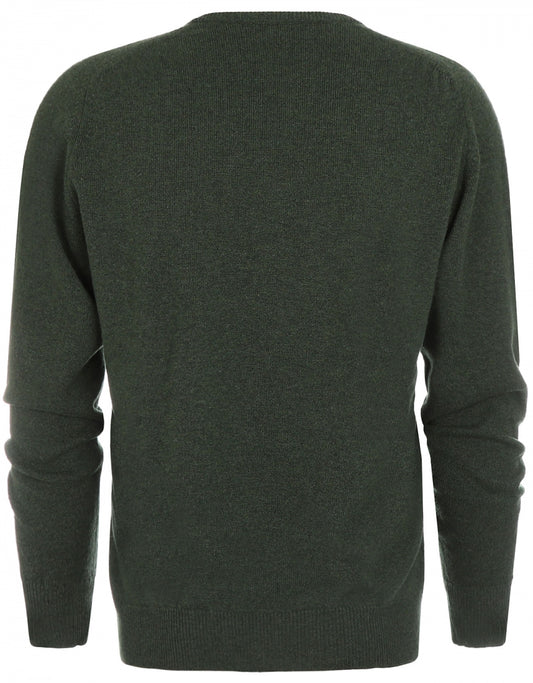 William Lockie Round Neck Lambswool Pullover | Rosemary