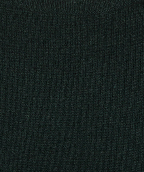 William Lockie Round Neck Lambswool Pullover | Tartan Green