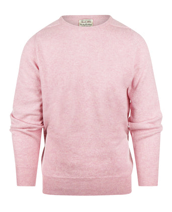 William Lockie Ronde Hals Lamswol Pullover | Roze