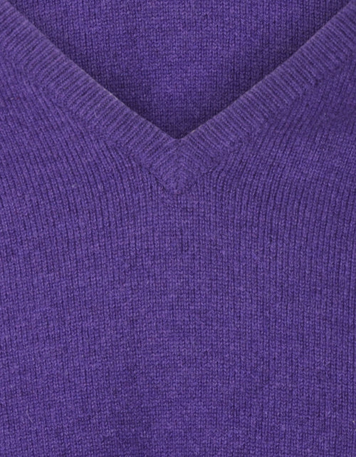 William Lockie V-neck Lambswool Pullover | Jacaranda