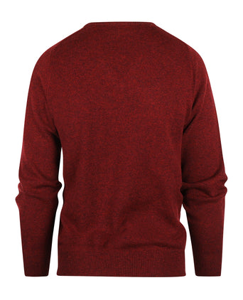 William Lockie V-hals Lamswol Pullover | Red Velvet
